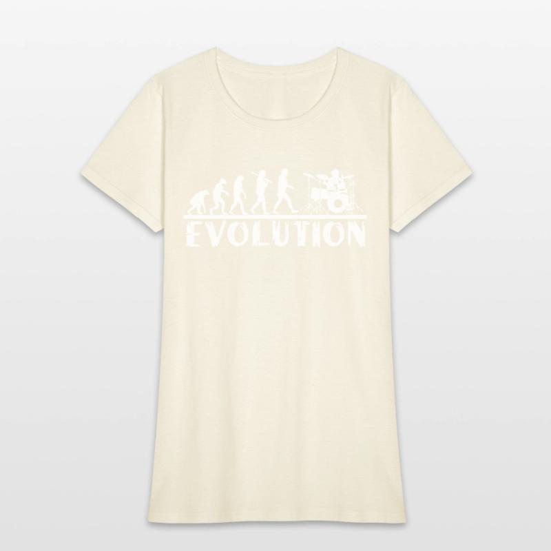 Drummer Evolution Funny Music humor Drums tee Drum