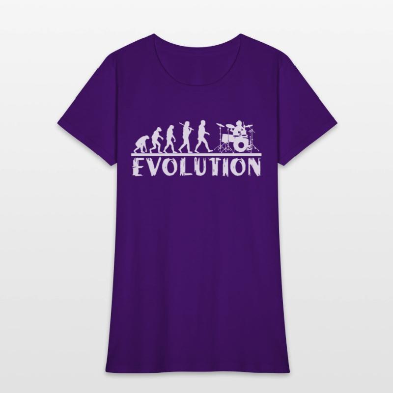 Drummer Evolution Funny Music humor Drums tee Drum