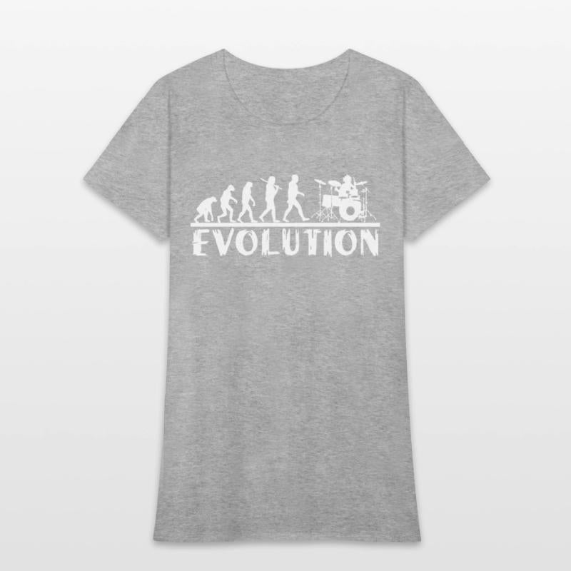 Drummer Evolution Funny Music humor Drums tee Drum
