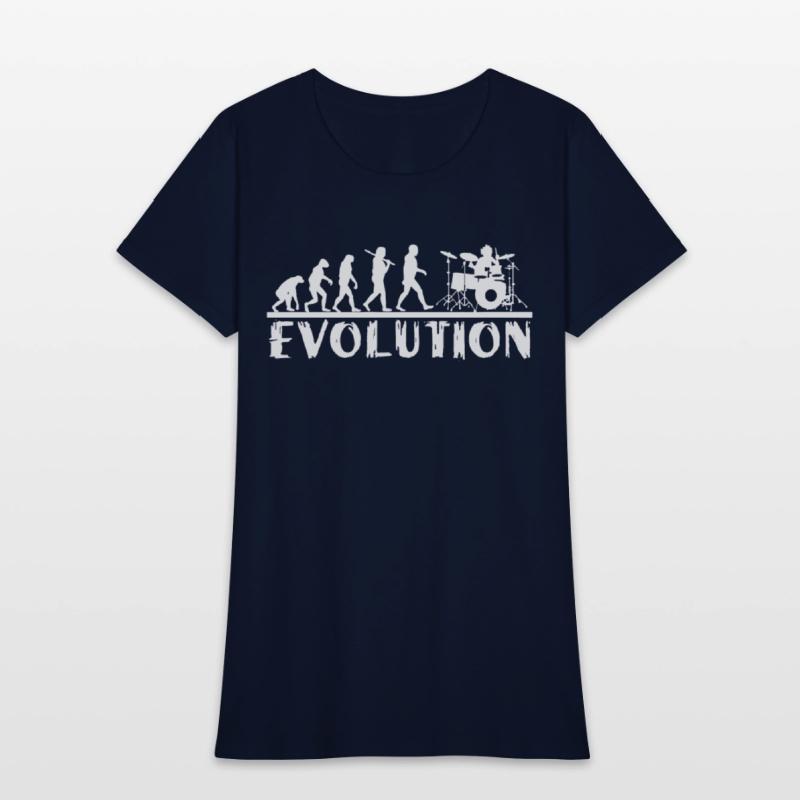 Drummer Evolution Funny Music humor Drums tee Drum