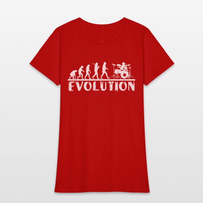 Drummer Evolution Funny Music humor Drums tee Drum