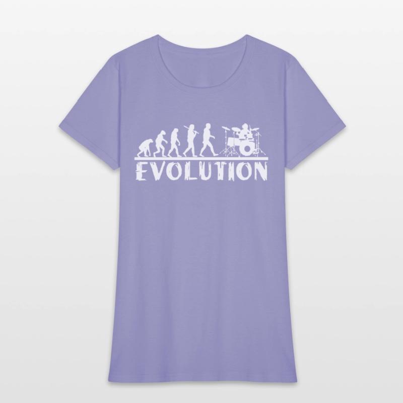 Drummer Evolution Funny Music humor Drums tee Drum