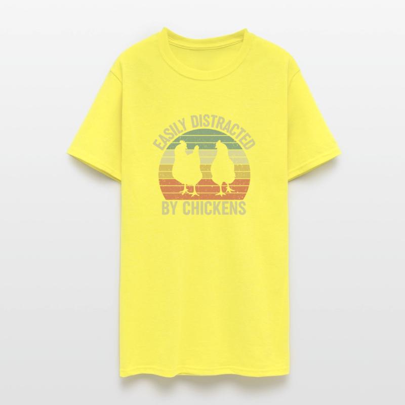 Easily Distracted By Chickens Lover Funny