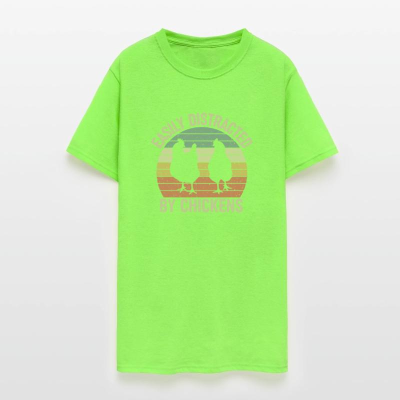 Easily Distracted By Chickens Lover Funny