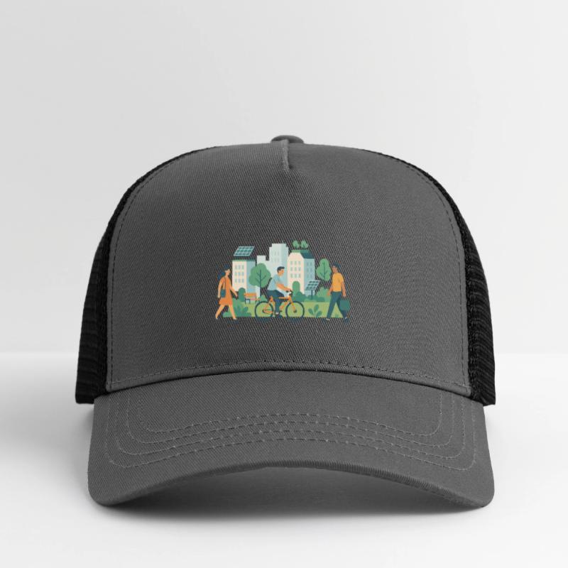 Eco-Friendly Urban Cycling Scene