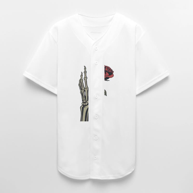 Edgy Skeleton Hand Holding a Rose