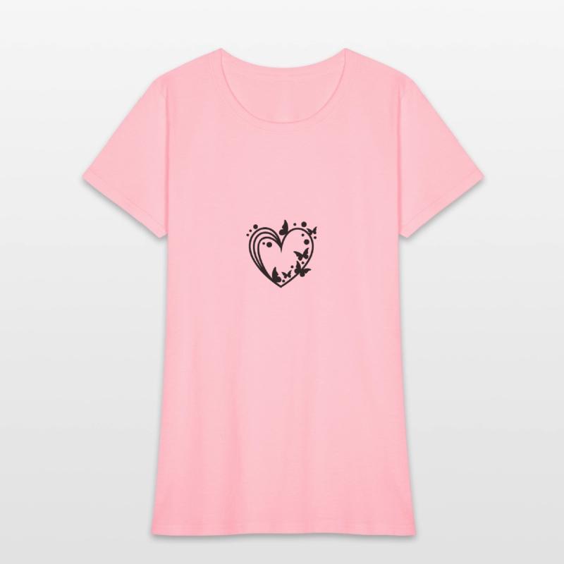 Elegant Butterfly Heart Outline