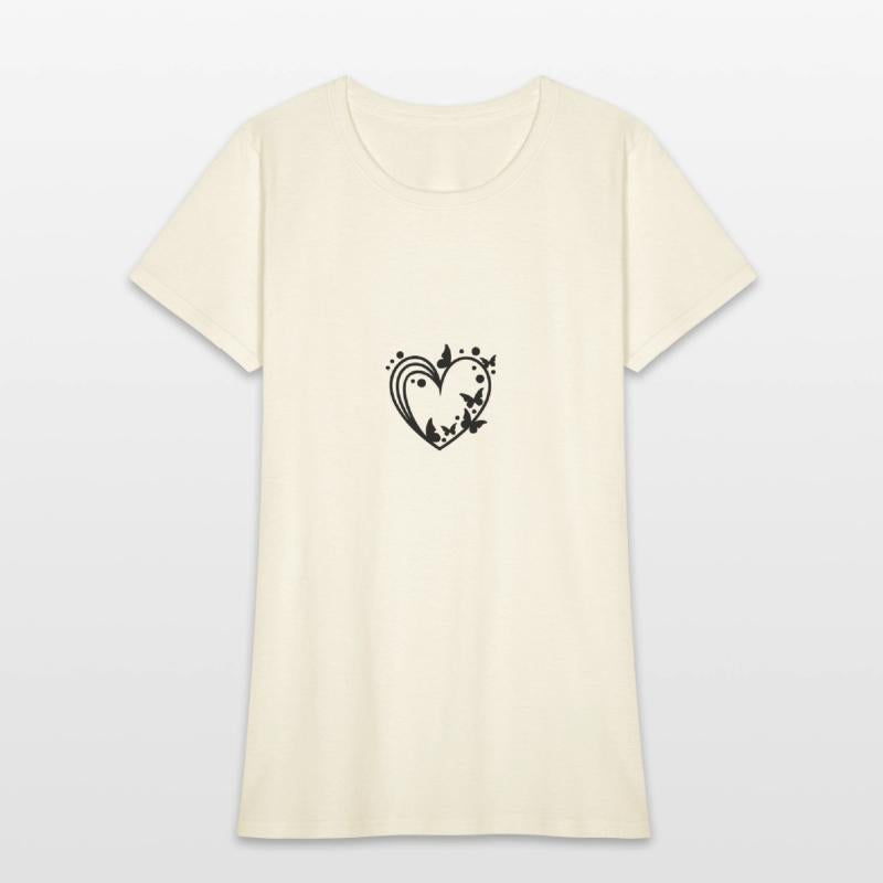 Elegant Butterfly Heart Outline