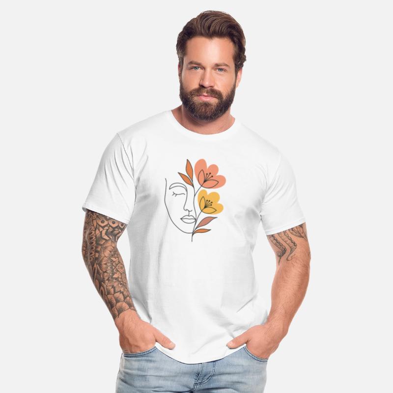 Elegant Floral Line Art Portrait