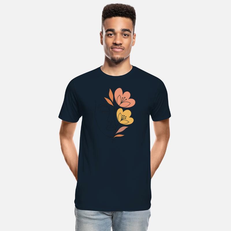 Elegant Floral Line Art Portrait