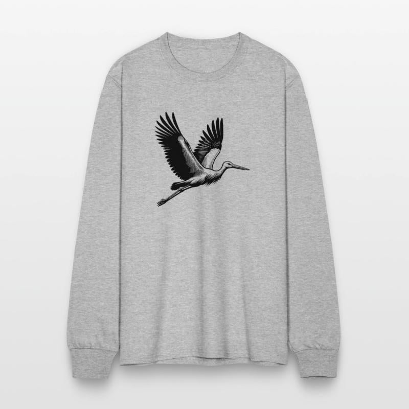 Elegant Flying Stork