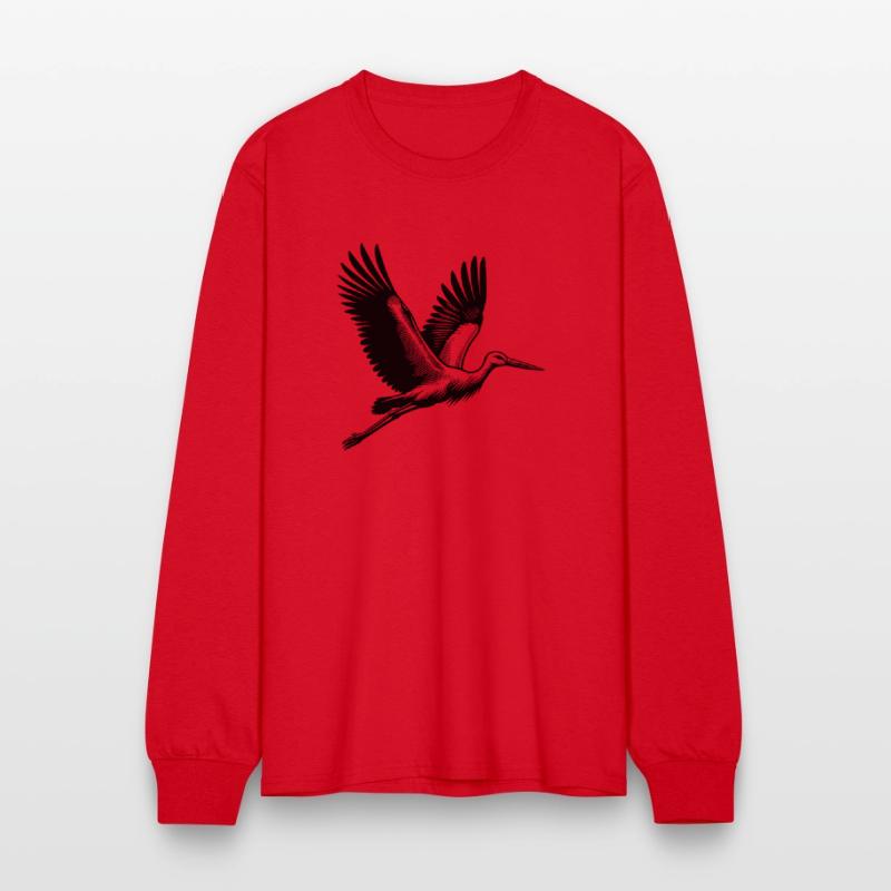 Elegant Flying Stork