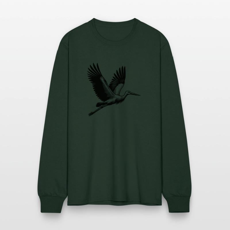 Elegant Flying Stork