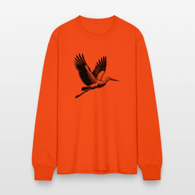 Elegant Flying Stork