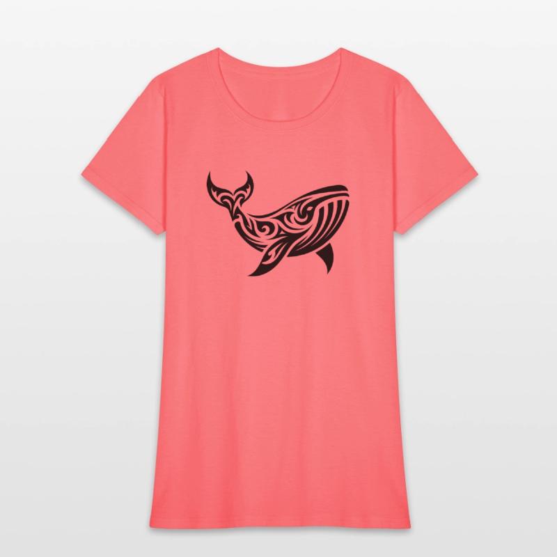 Elegant Giant Whale Tribal Tattoo Style