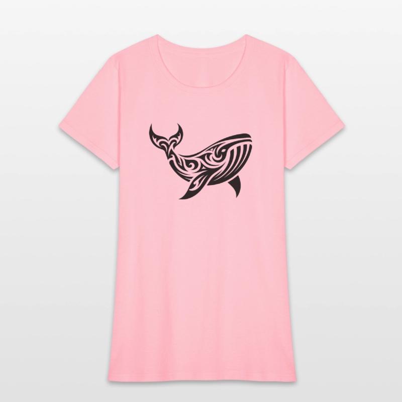 Elegant Giant Whale Tribal Tattoo Style