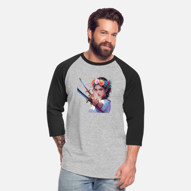 Feminine Warrior – Girl with Flower Crown and Kata