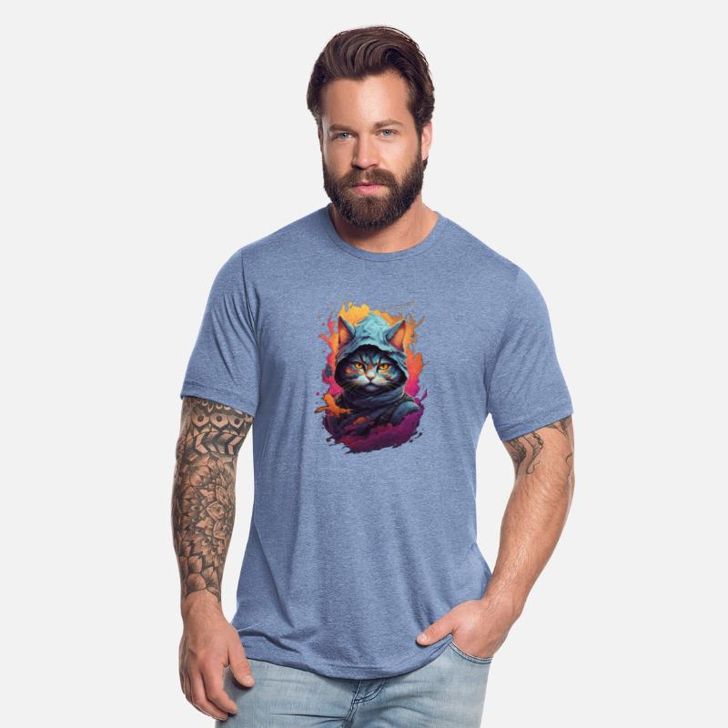 Fiery Feline Warrior: Detailed Ninja Cat