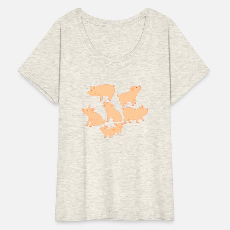 five pigs and two piglets