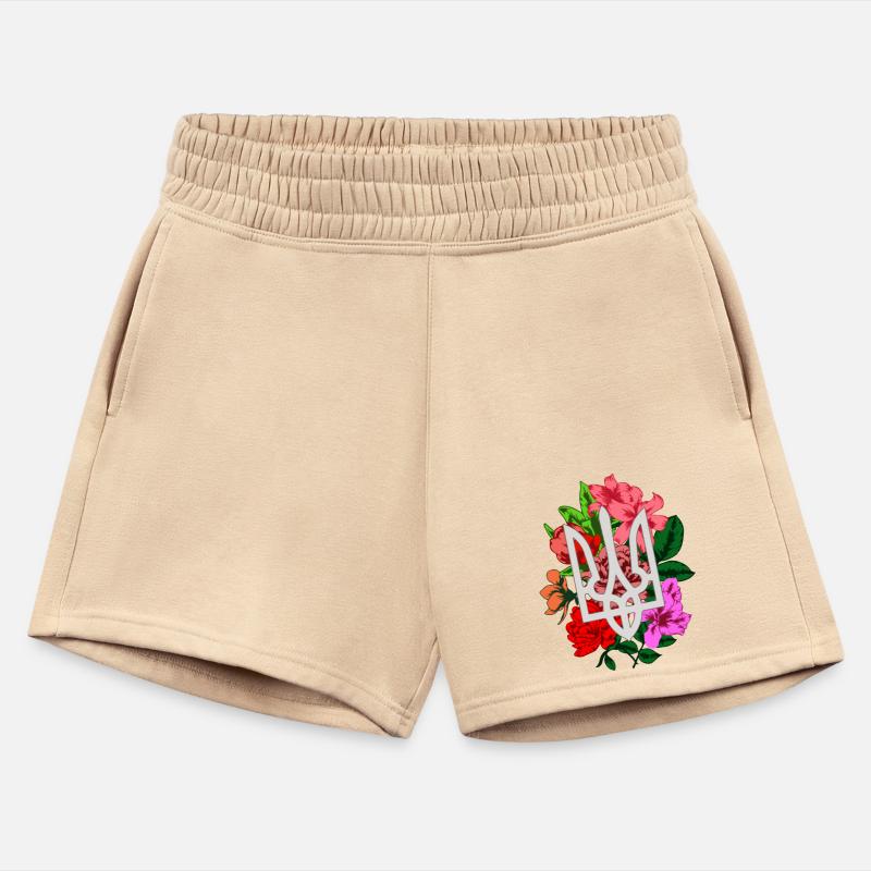 Flowering tryzub Ukrainian national emblem trident