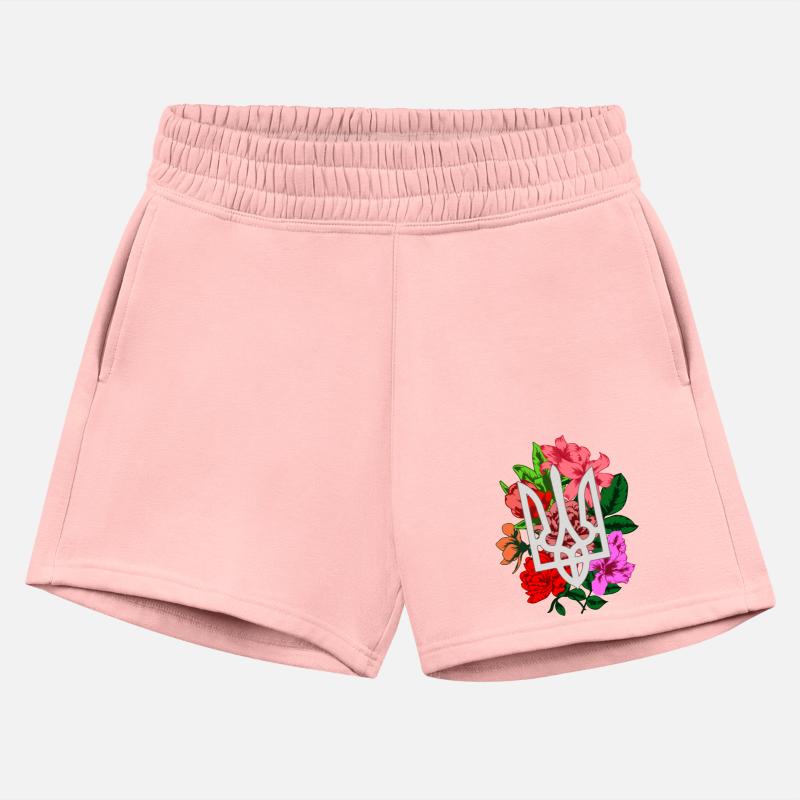 Flowering tryzub Ukrainian national emblem trident