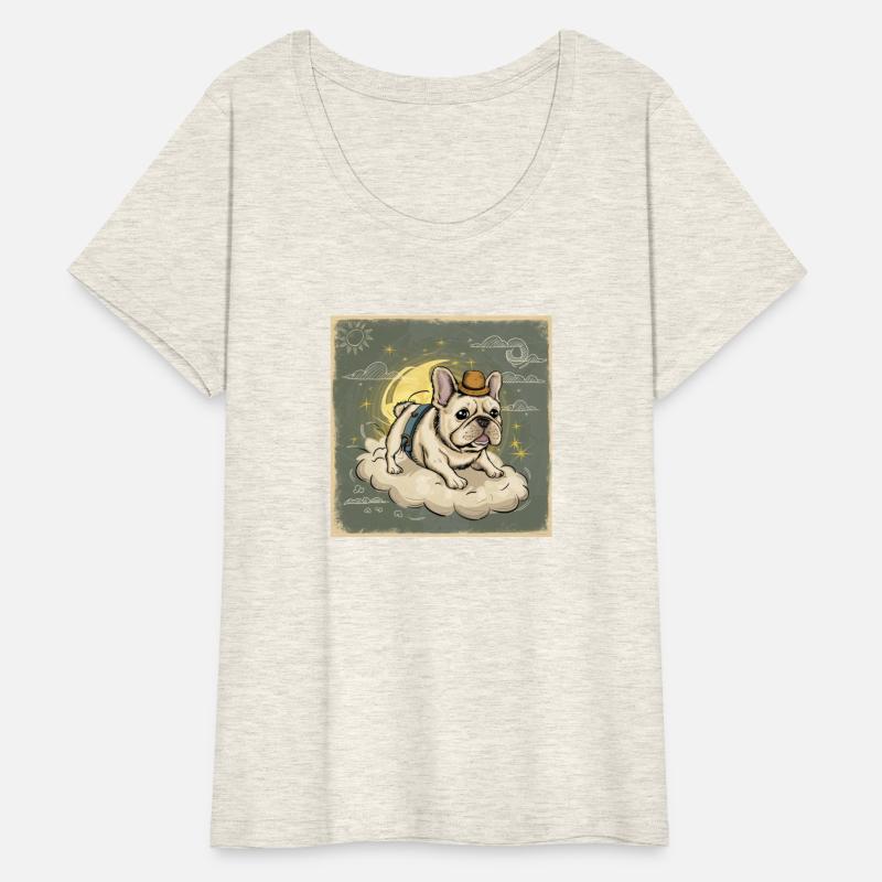 Fluffball Adventure French Bull Dog hand sketched