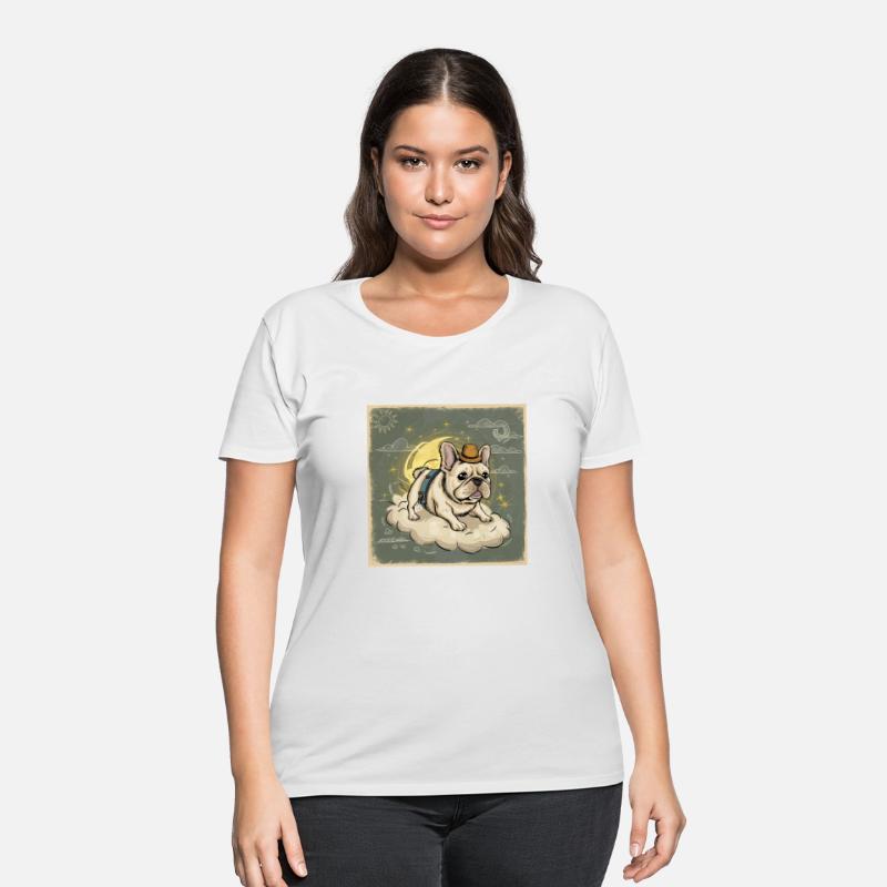 Fluffball Adventure French Bull Dog hand sketched