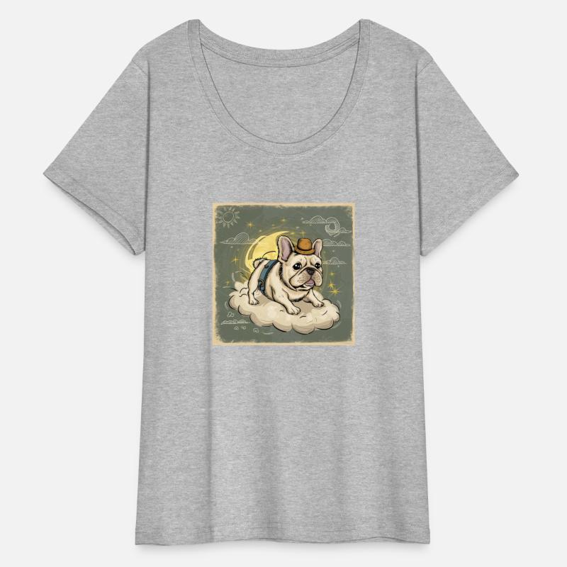 Fluffball Adventure French Bull Dog hand sketched