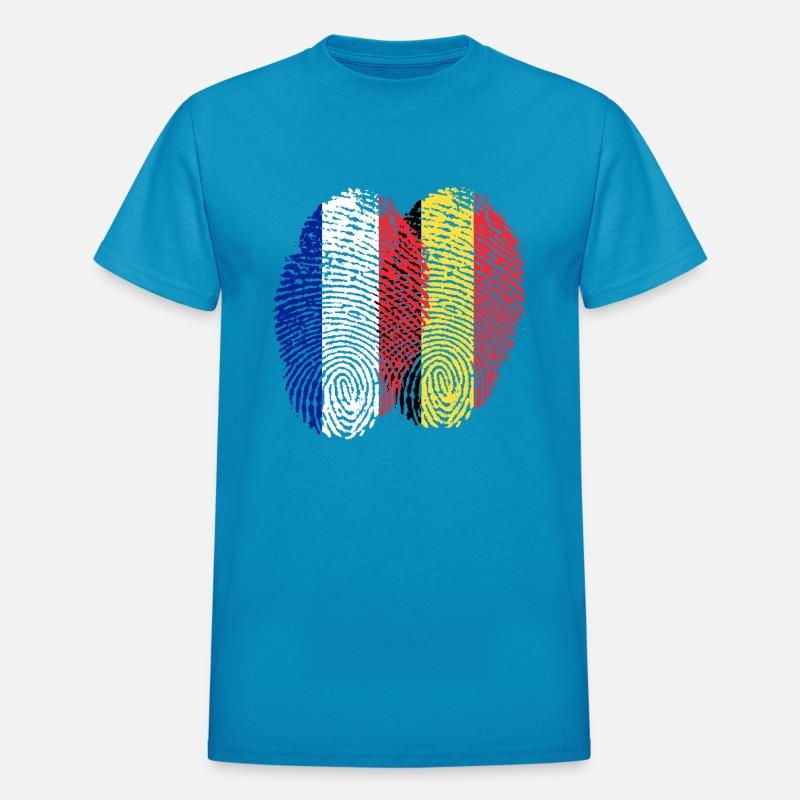 France Belgium Flags Fingerprint United