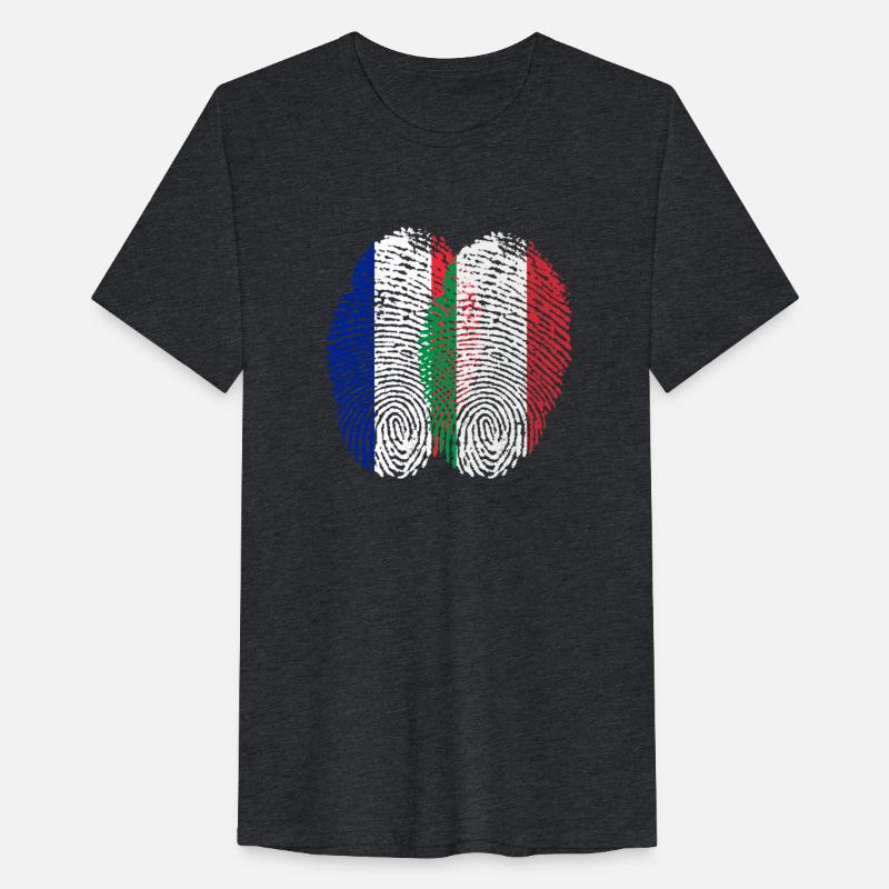 France Italy Flags Fingerprint United