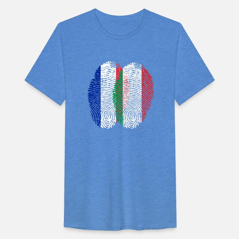 France Italy Flags Fingerprint United