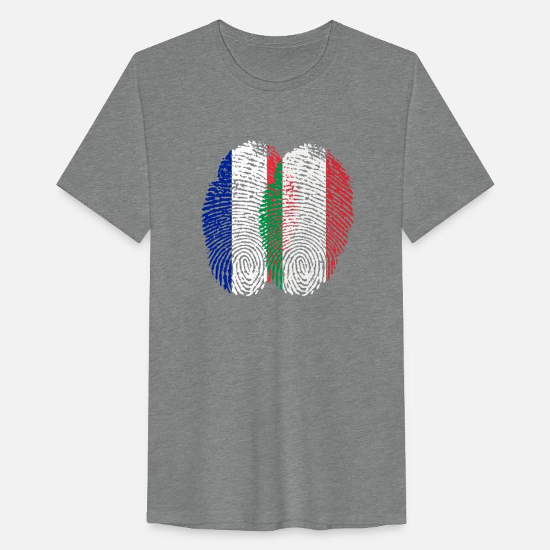 France Italy Flags Fingerprint United