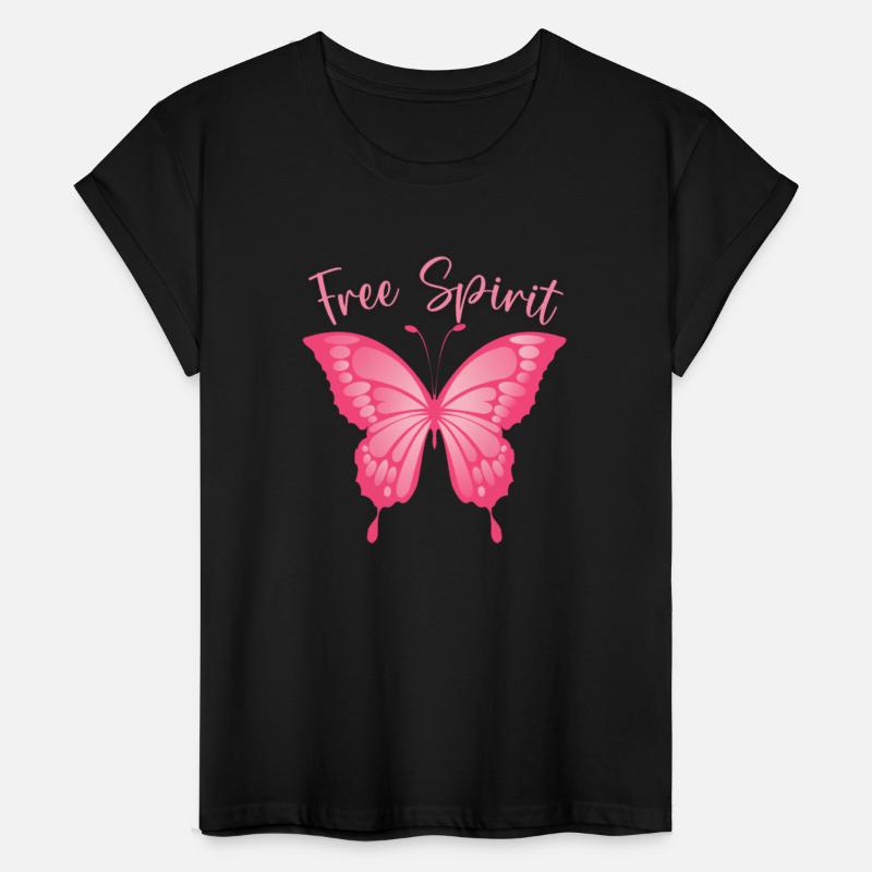 Free Spirit design with pink butterfly