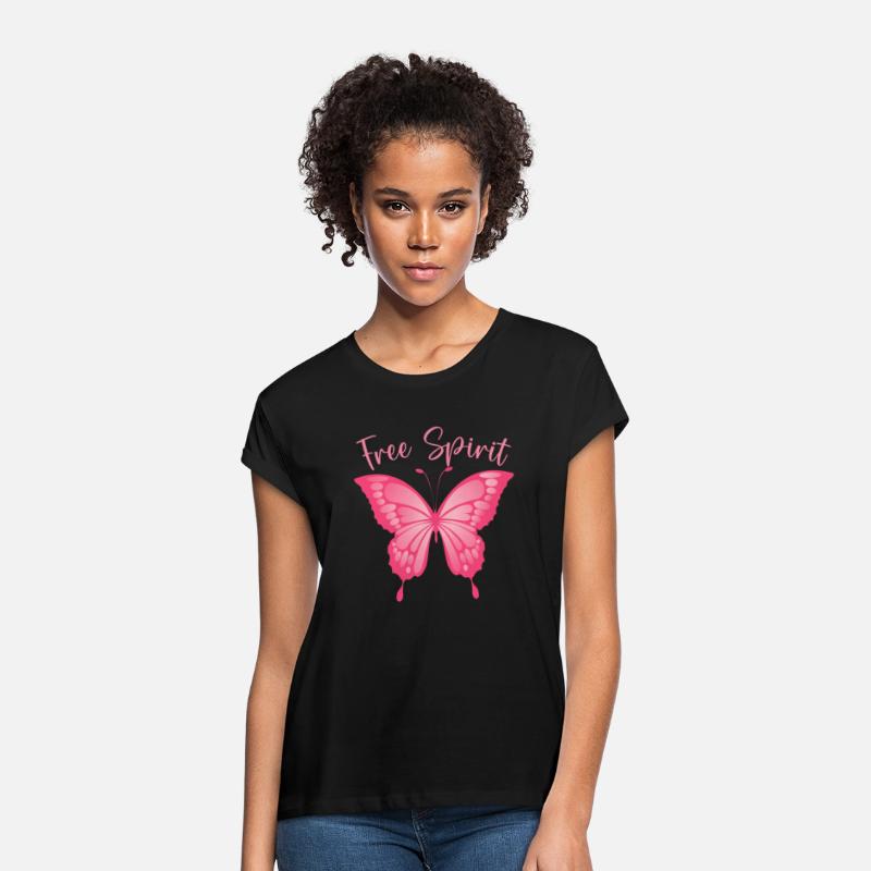 Free Spirit design with pink butterfly