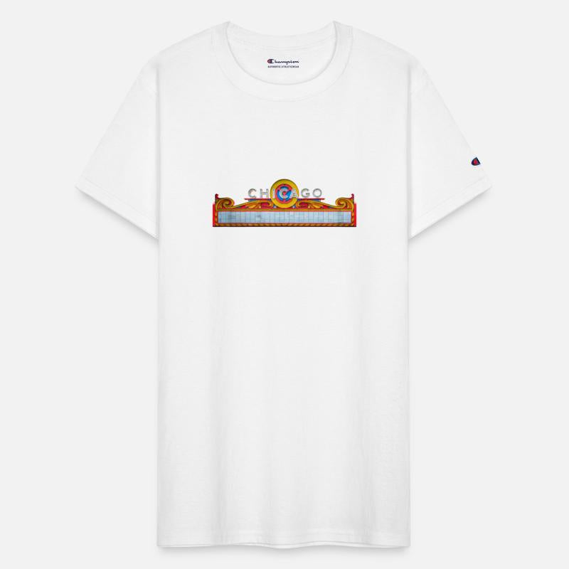 Front Chicago Theatre Marquee Day