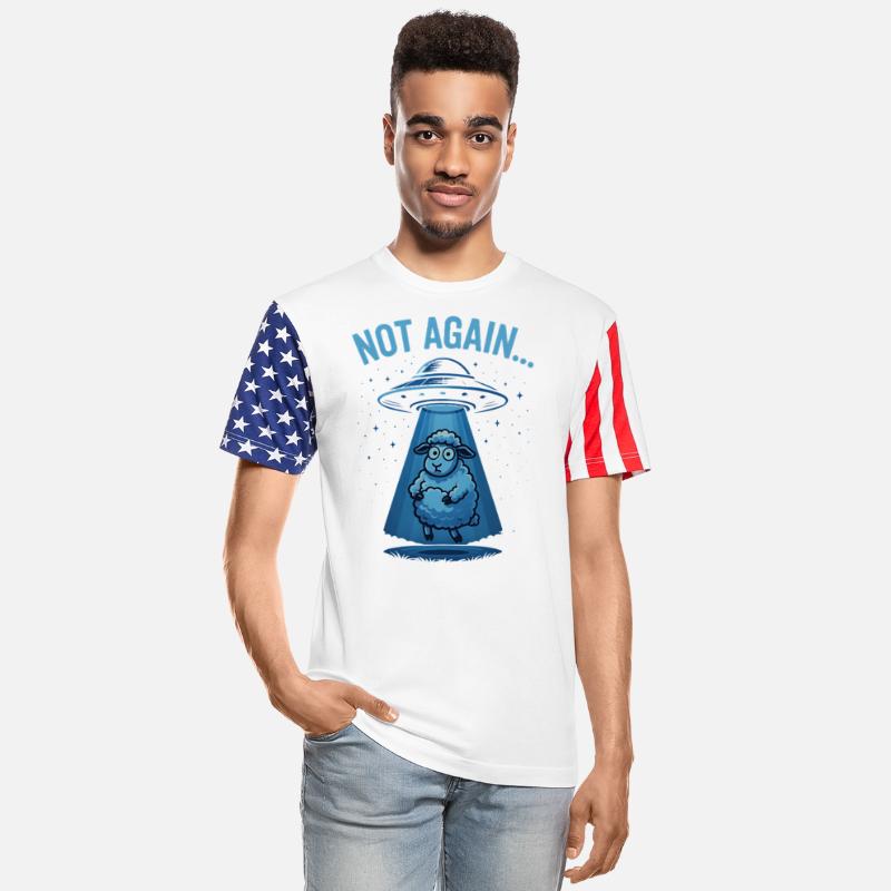 Funny Alien UFO Sheep Abduction Cartoon Not Again