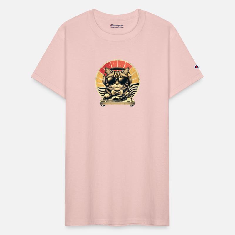 Funny DJ Cat with Sunglasses on Turntable