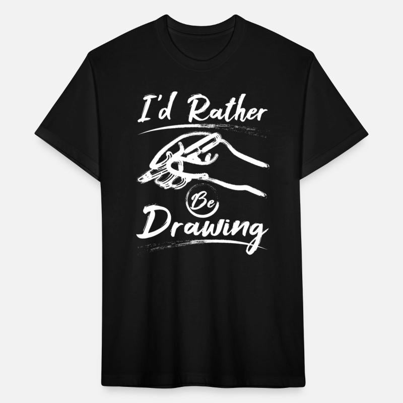 Funny drawing painter I'd rather be dawing art
