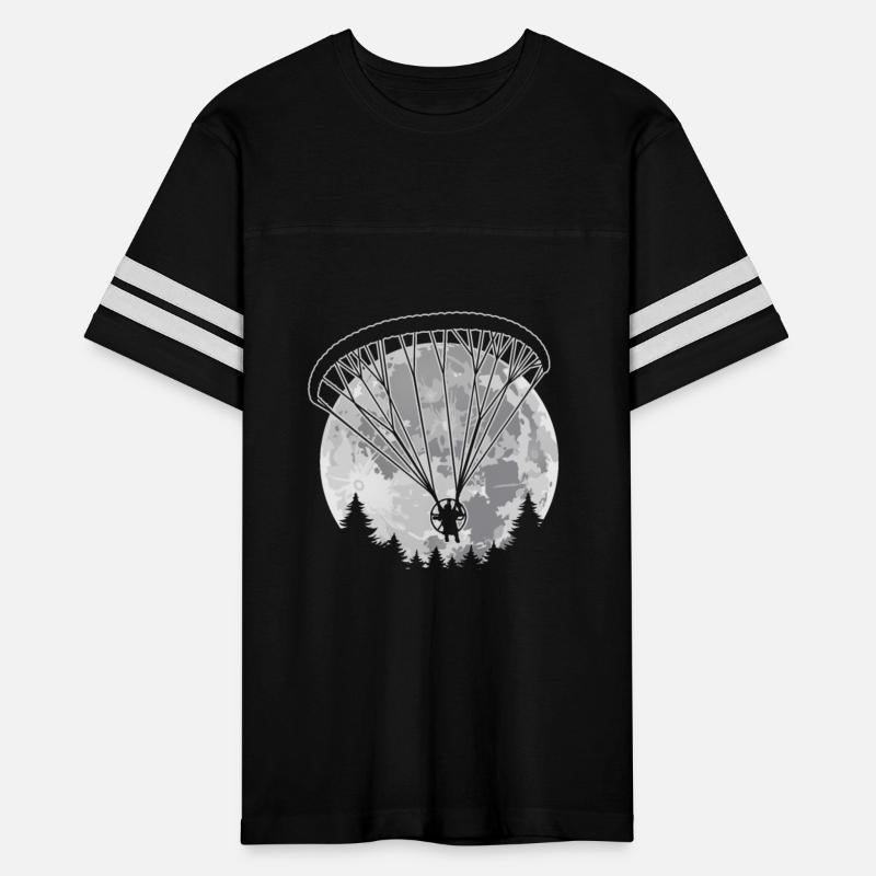 Funny Full Moon Powered Paraglider Paramotor Pilot