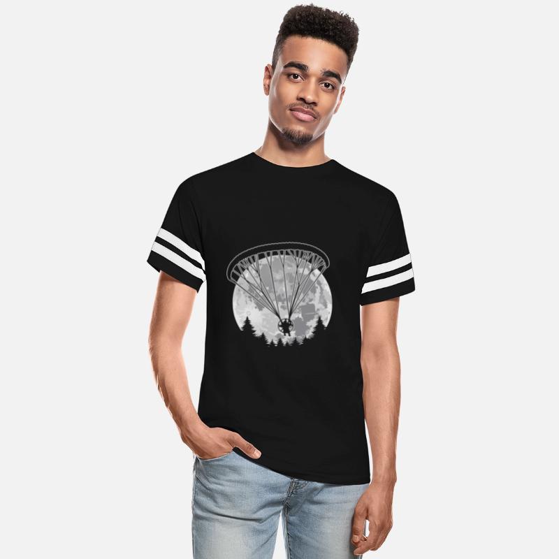 Funny Full Moon Powered Paraglider Paramotor Pilot