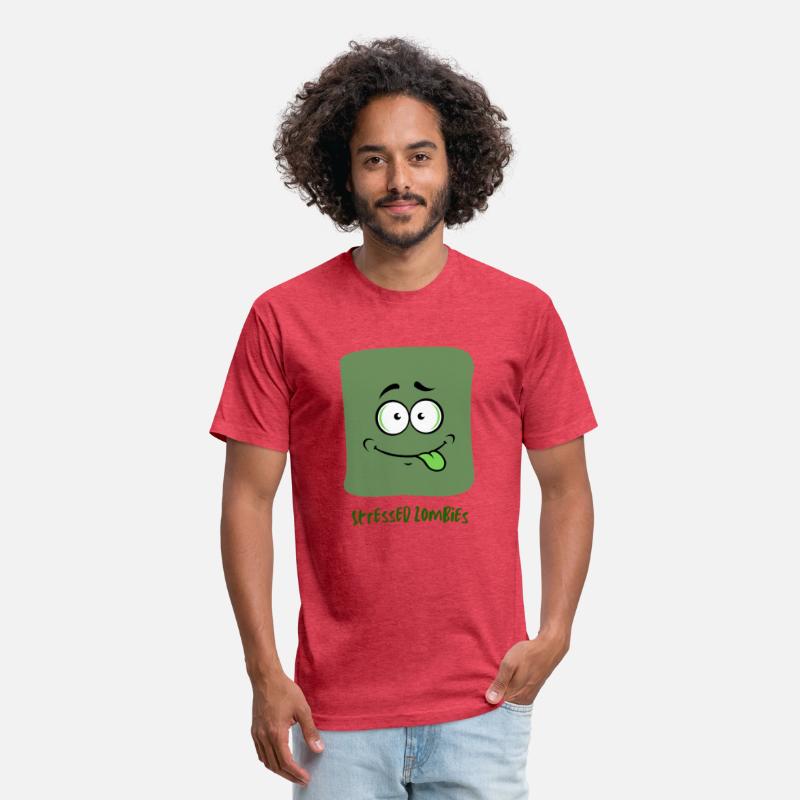 Funny Stressed Zombie Face Cartoon Halloween Shirt