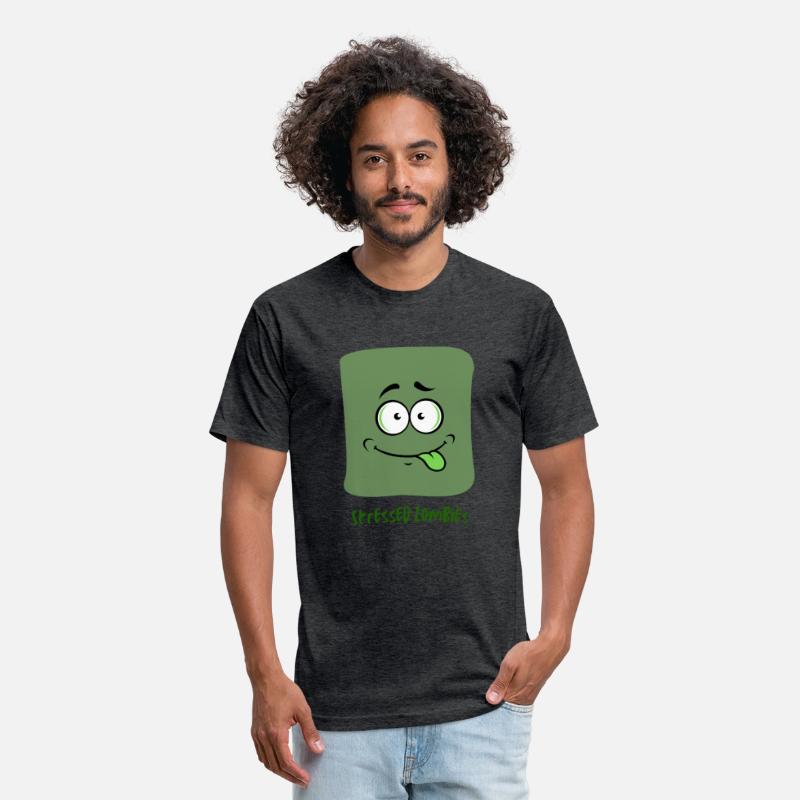 Funny Stressed Zombie Face Cartoon Halloween Shirt