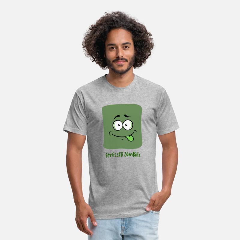 Funny Stressed Zombie Face Cartoon Halloween Shirt