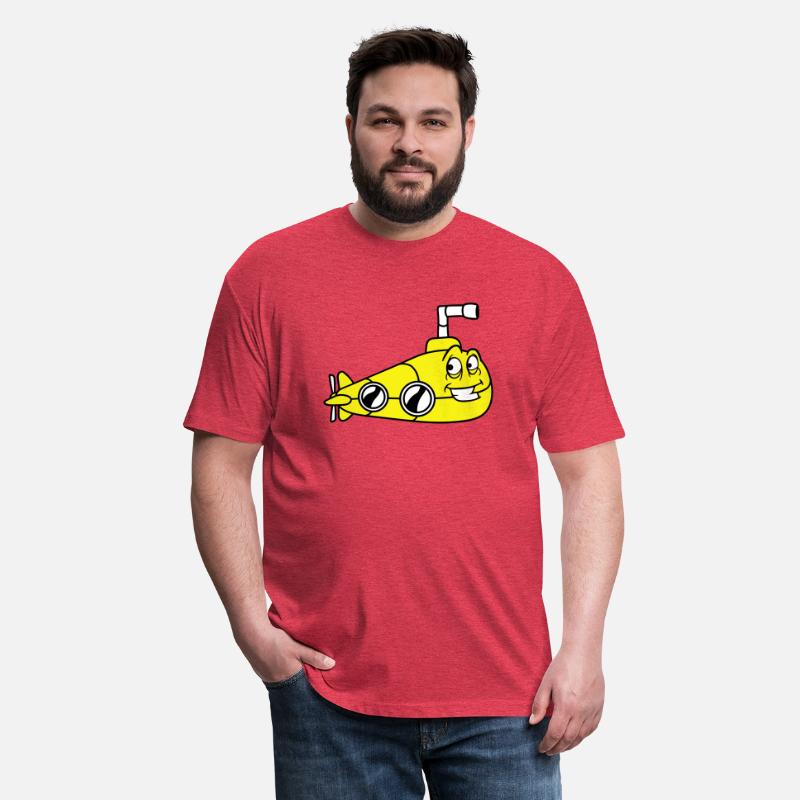 Funny Submarine With Face Smiling Comic Cartoon