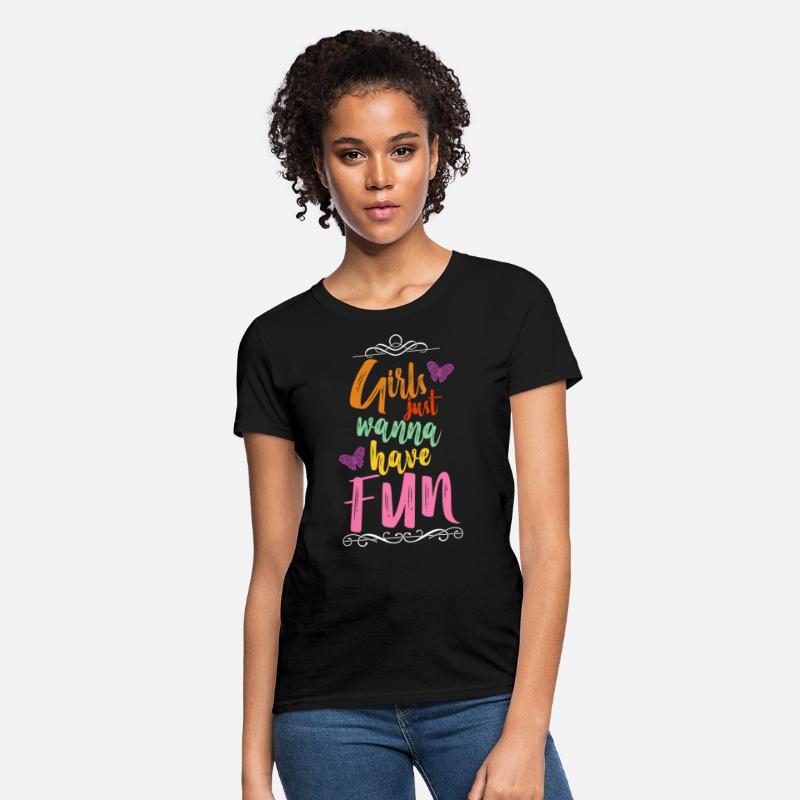 Girls just wanna have fun slogan travel motive