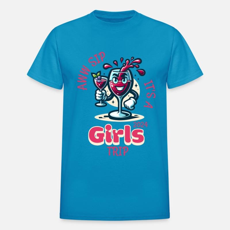 Girls Trip 2024 T-Shirt, Aww Sip It's A Girls Trip