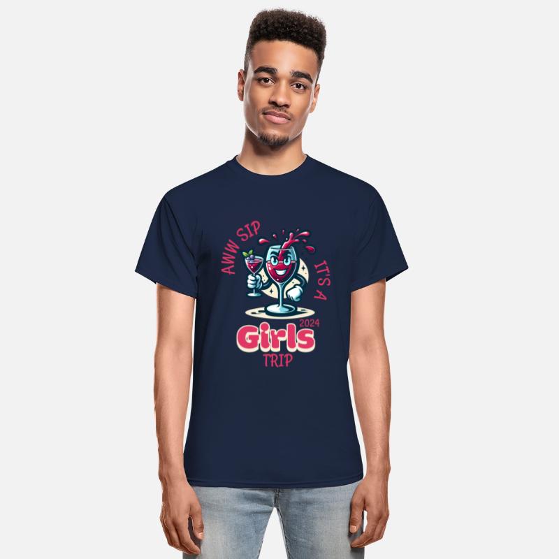 Girls Trip 2024 T-Shirt, Aww Sip It's A Girls Trip