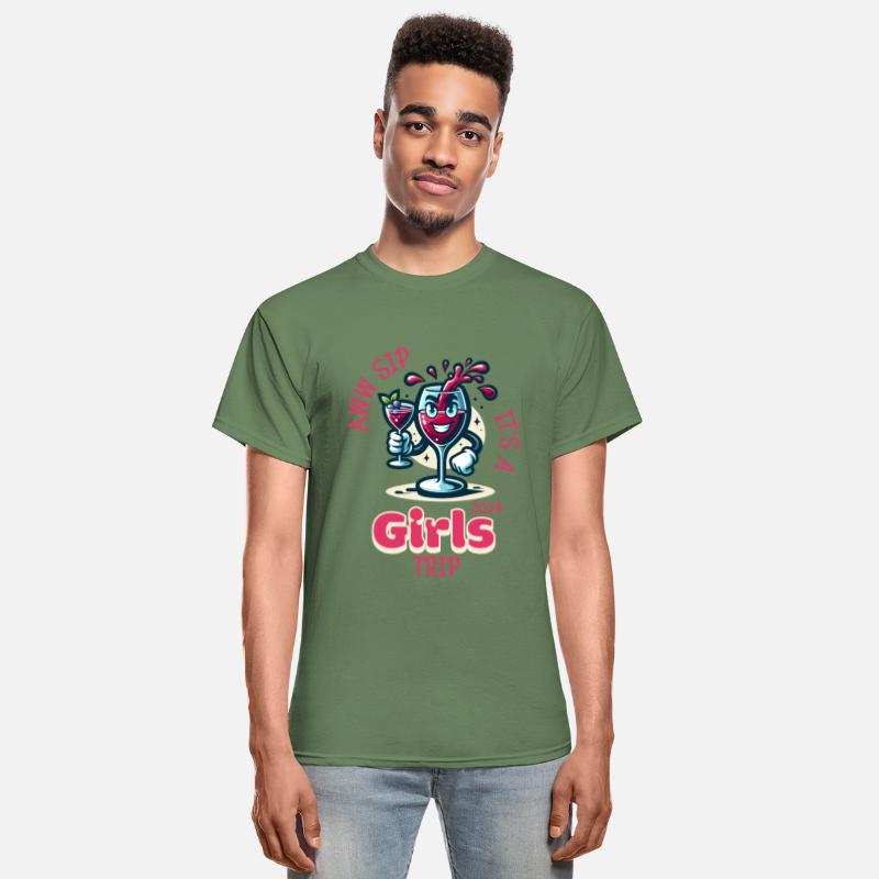 Girls Trip 2024 T-Shirt, Aww Sip It's A Girls Trip
