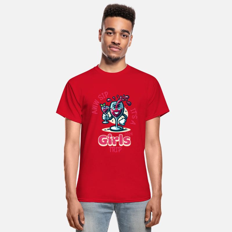 Girls Trip 2024 T-Shirt, Aww Sip It's A Girls Trip