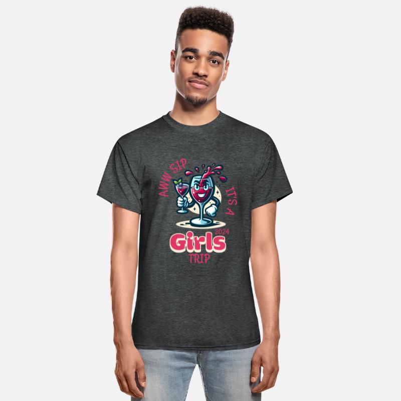 Girls Trip 2024 T-Shirt, Aww Sip It's A Girls Trip